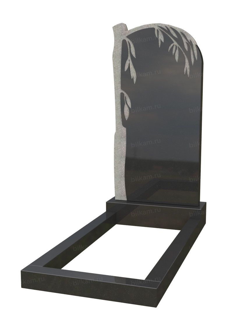 Памятник №104 из черного гранита — фото 2